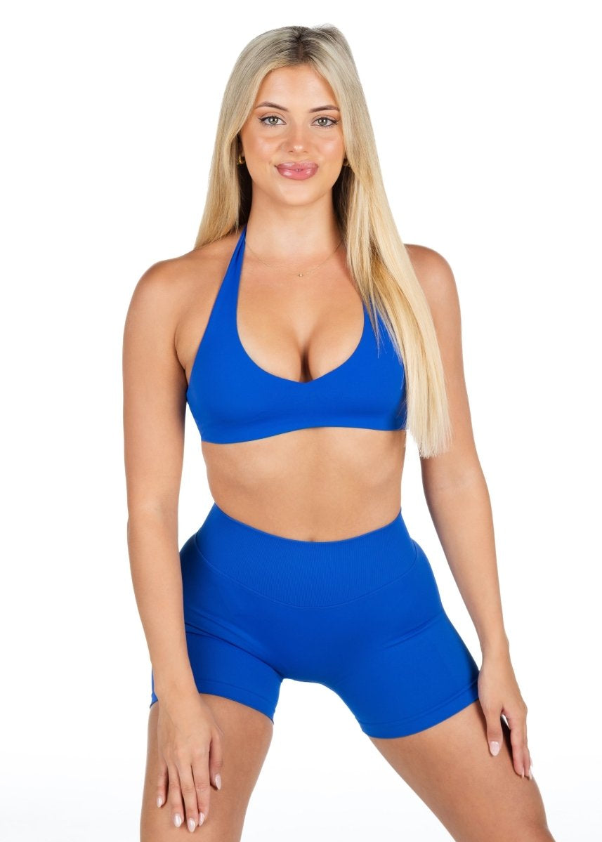 Dynamic Staple Halter Crop - Royal Cobalt - Kikiva Collection