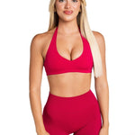 Dynamic Staple Halter Crop - Scarlett Ruby - Red - Kikiva Collection
