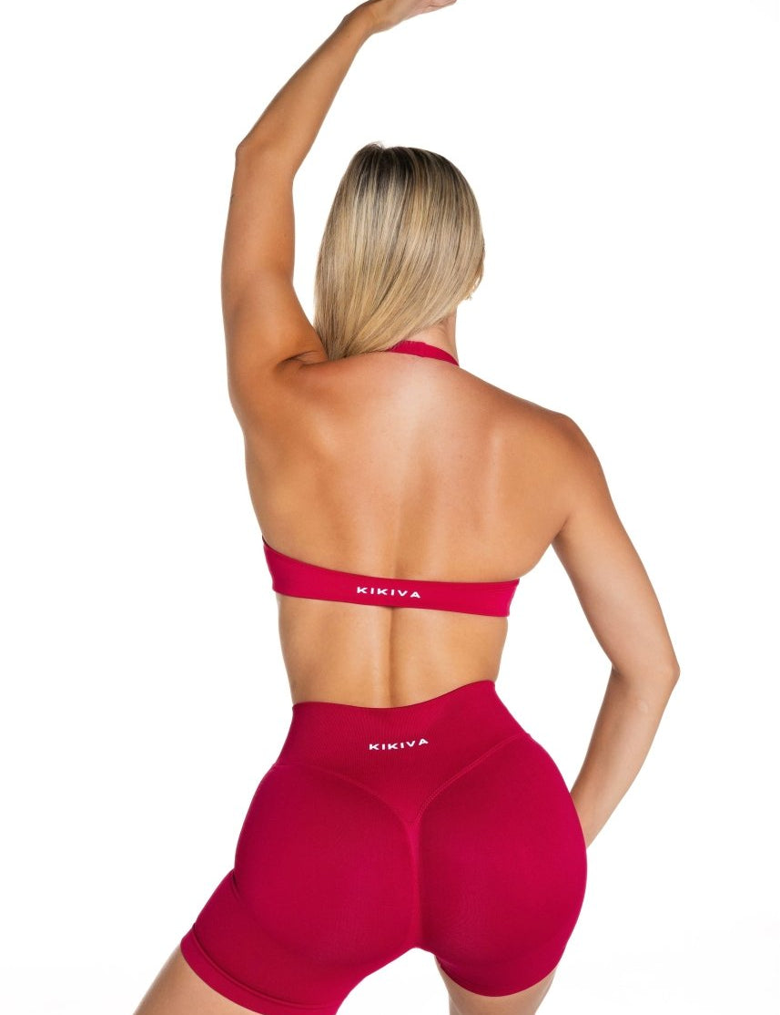 Dynamic Staple Halter Crop - Scarlett Ruby - Red - Kikiva Collection