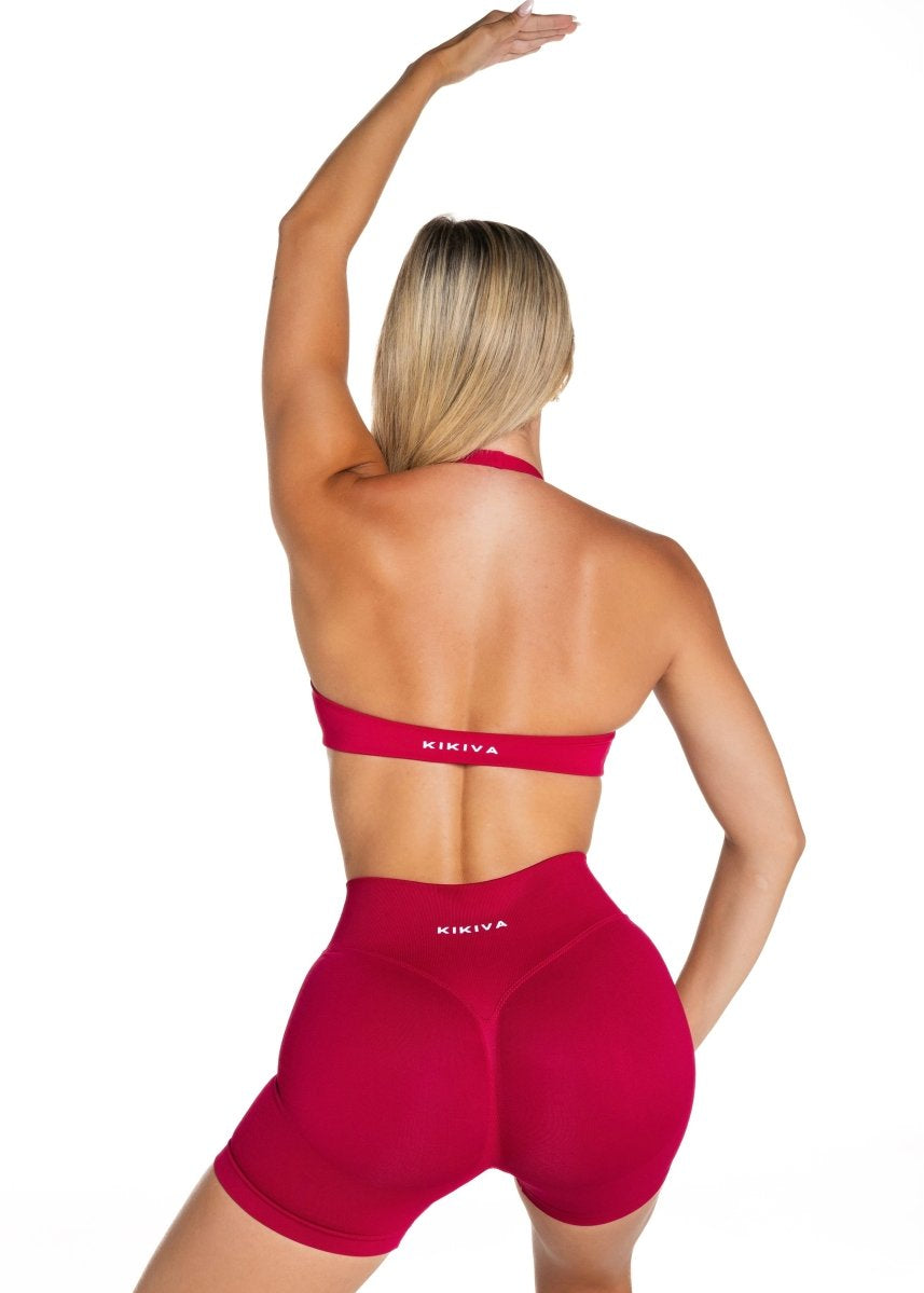 Dynamic Staple Halter Crop - Scarlett Ruby - Red - Kikiva Collection