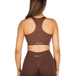 Dynamic 'Support' Crop - Mocha Brown - Kikiva Collection
