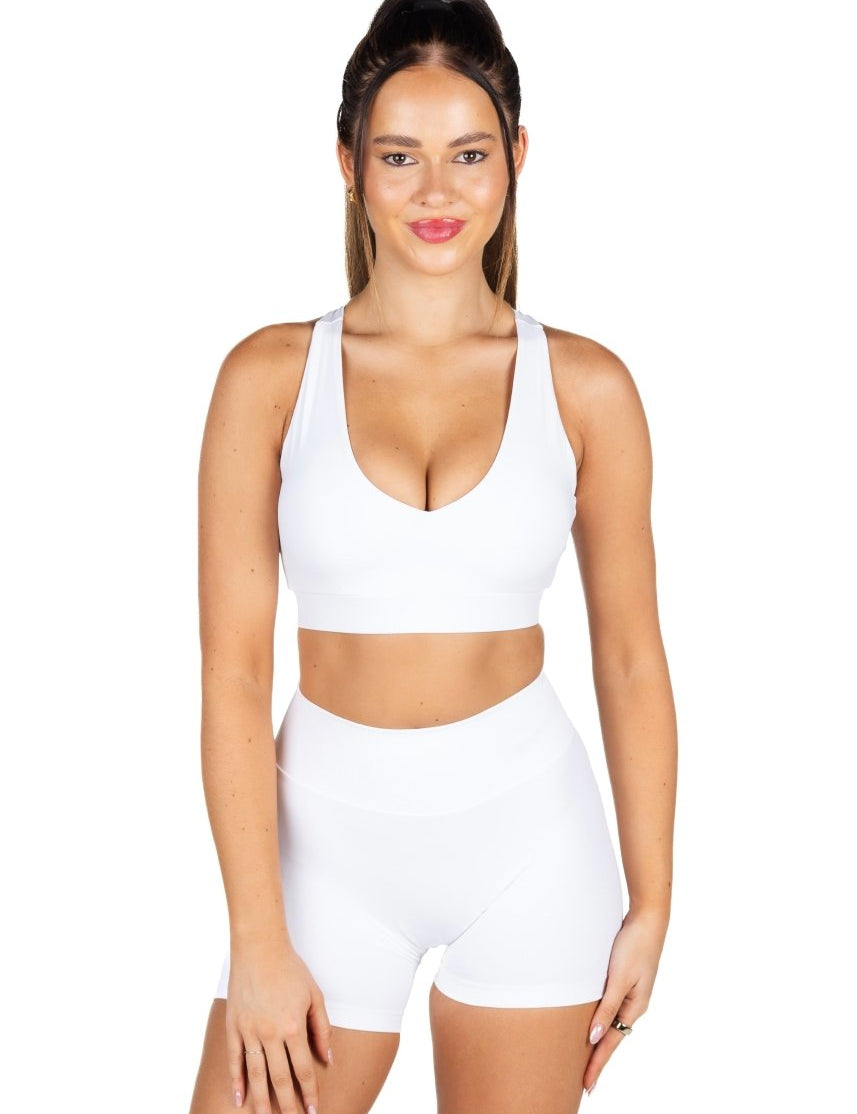 Dynamic 'Support' Crop - Winter White - Kikiva Collection