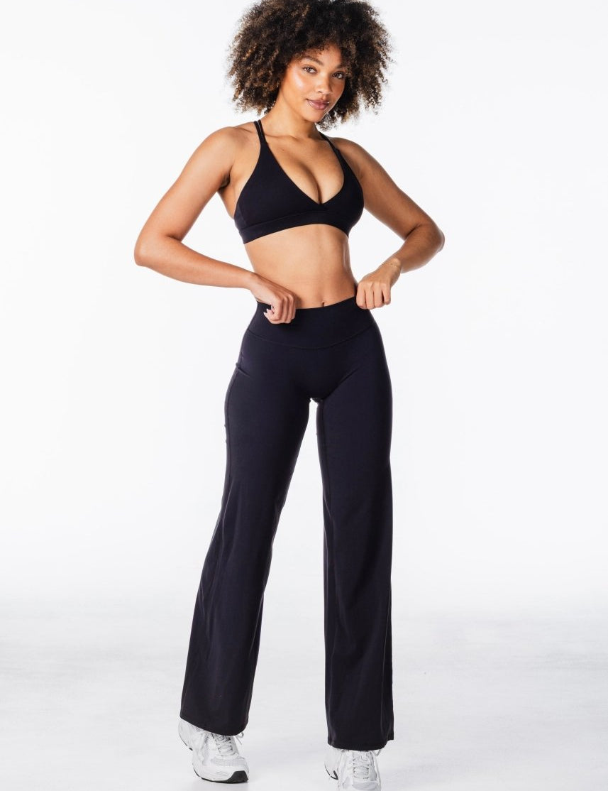 'Flow' Flares - Black - Kikiva Collection