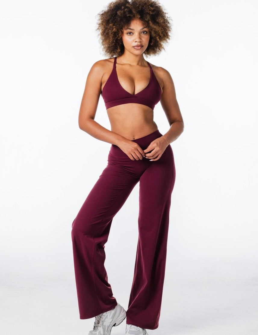 'Flow' Flares - Burgundy - Kikiva Collection