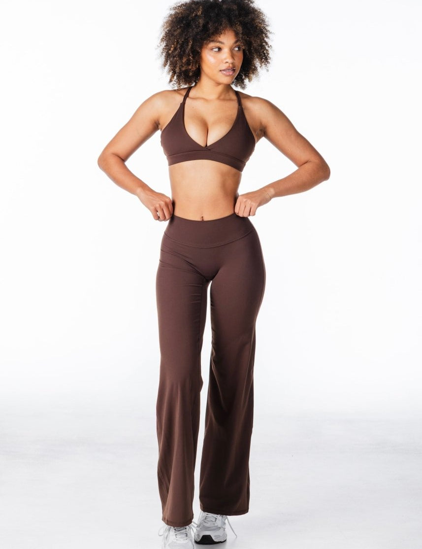 'Flow' Flares - Dark Choc - Kikiva Collection