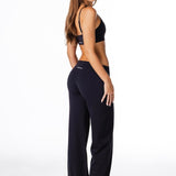 Fold Over 'Flow' Flares - Black - Kikiva Collection