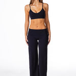 Fold Over 'Flow' Flares - Black - Kikiva Collection