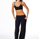 Fold Over 'Flow' Flares - Black - Kikiva Collection