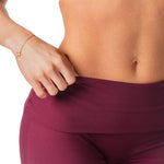 Fold Over 'Flow' Flares - Burgundy - Kikiva Collection