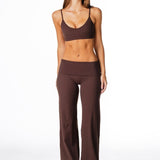 Fold Over 'Flow' Flares - Dark Choc - Kikiva Collection