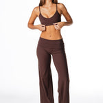 Fold Over 'Flow' Flares - Dark Choc - Kikiva Collection