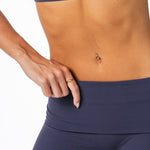 Fold Over 'Flow' Flares - Dark Navy - Kikiva Collection