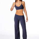 Fold Over 'Flow' Flares - Dark Navy - Kikiva Collection