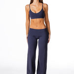 Fold Over 'Flow' Flares - Dark Navy - Kikiva Collection