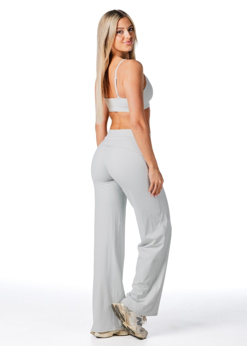 Fold Over 'Flow' Flares - Light Grey - Kikiva Collection