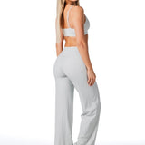 Fold Over 'Flow' Flares - Light Grey - Kikiva Collection