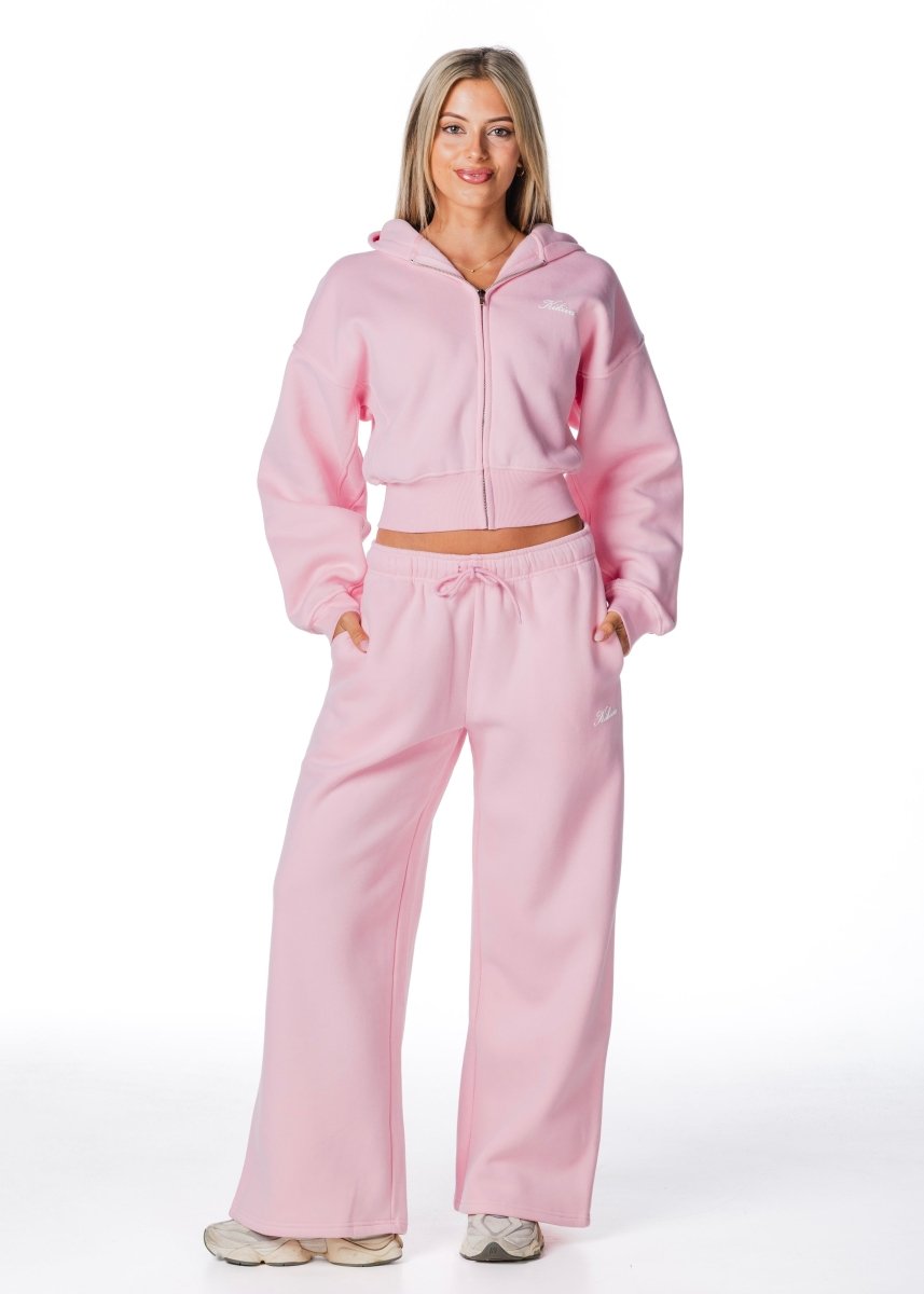 Gals on Tour Cropped Zip Jacket - Blush Pink - Kikiva Collection