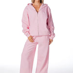 Gals on Tour Zip Jacket - Blush Pink - Kikiva Collection