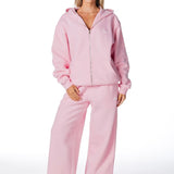 Gals on Tour Zip Jacket - Blush Pink - Kikiva Collection
