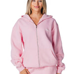 Gals on Tour Zip Jacket - Blush Pink - Kikiva Collection