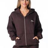 Gals on Tour Zip Jacket - Cocoa Brown - Kikiva Collection