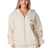 Gals on Tour Zip Jacket - Cream - Kikiva Collection