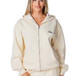 Gals on Tour Zip Jacket - Cream - Kikiva Collection
