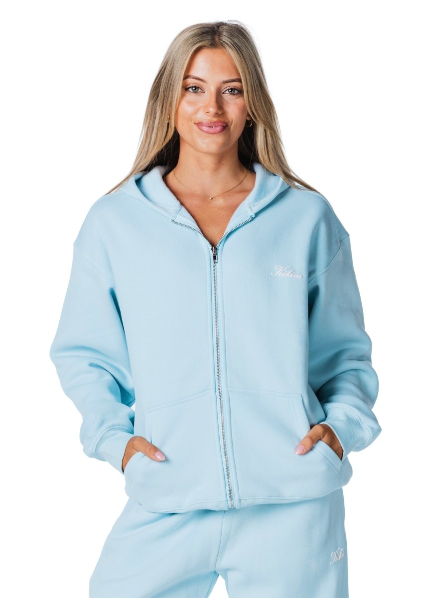 Gals on Tour Zip Jacket - Powder Blue - Kikiva Collection