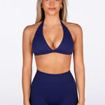 ‘Harper Halter’ Crop - Dark Blue - Kikiva Collection