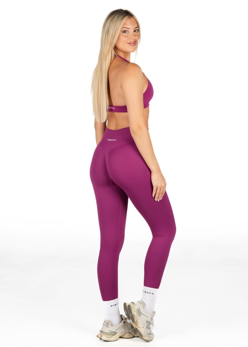 HIGH Dynamic Seamless Leggings - Blossom - Berry - Kikiva Collection