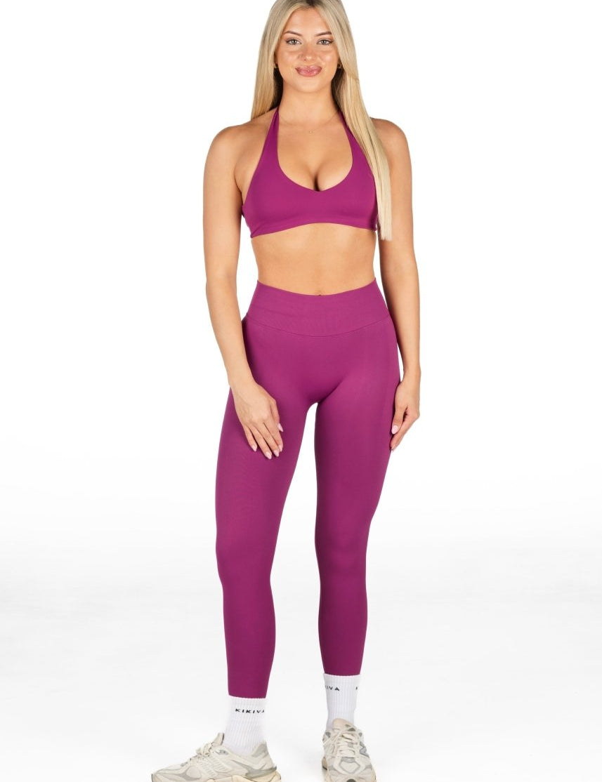 HIGH Dynamic Seamless Leggings - Blossom - Berry - Kikiva Collection