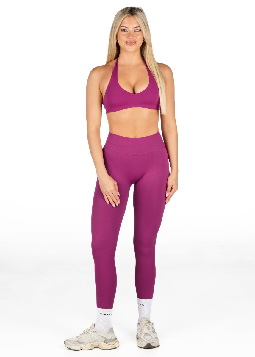 HIGH Dynamic Seamless Leggings - Blossom - Berry - Kikiva Collection