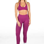 HIGH Dynamic Seamless Leggings - Blossom - Berry - Kikiva Collection