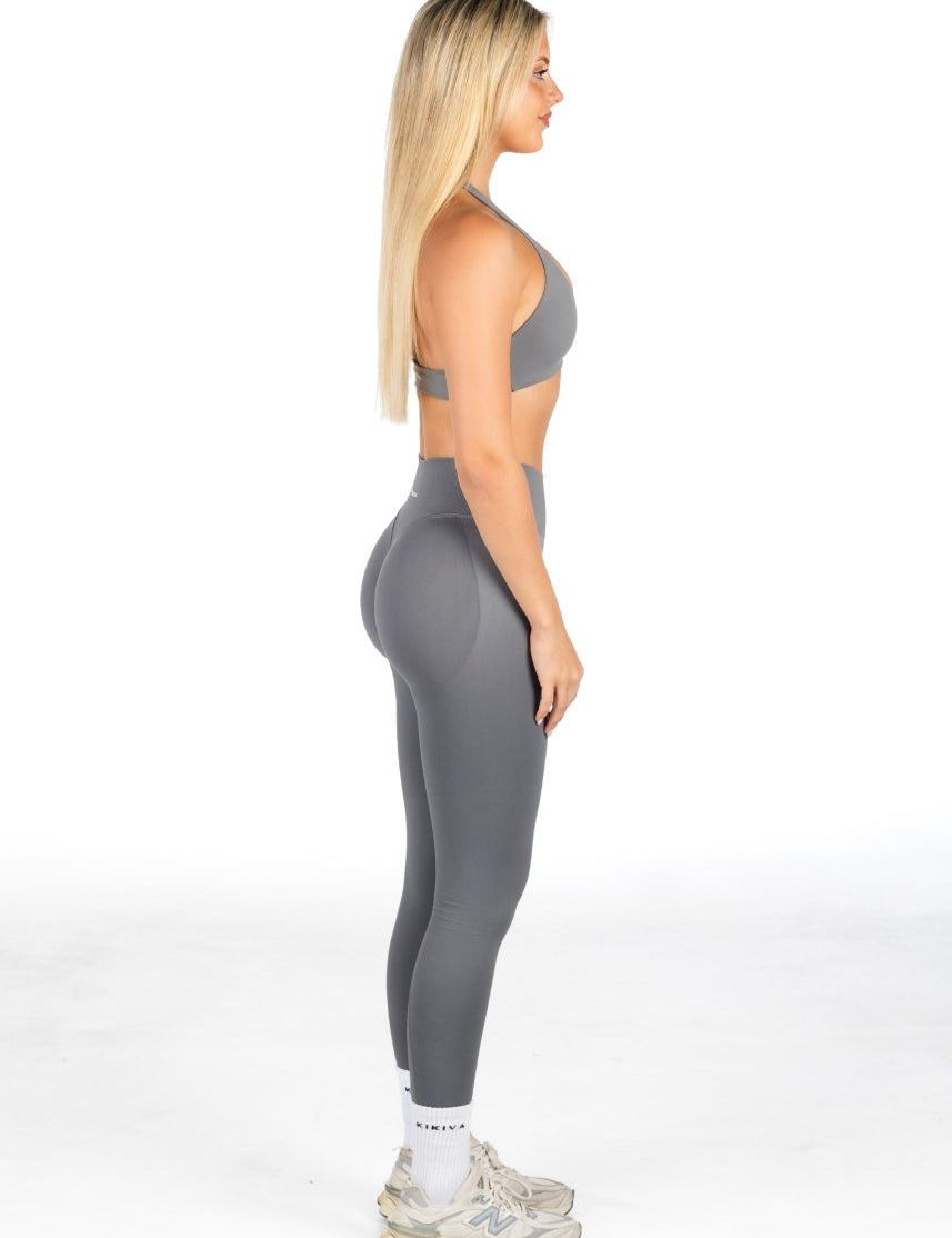 HIGH Dynamic Seamless Leggings - Charcoal - Kikiva Collection