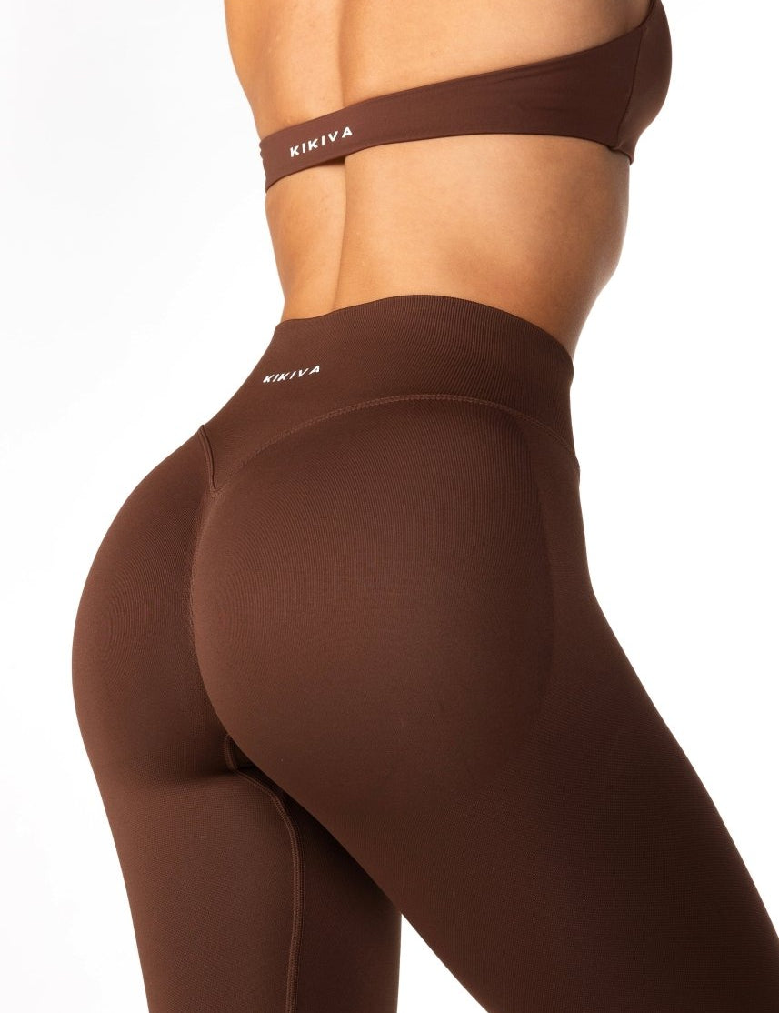 HIGH Dynamic Seamless Leggings - Mocha Brown - Kikiva Collection
