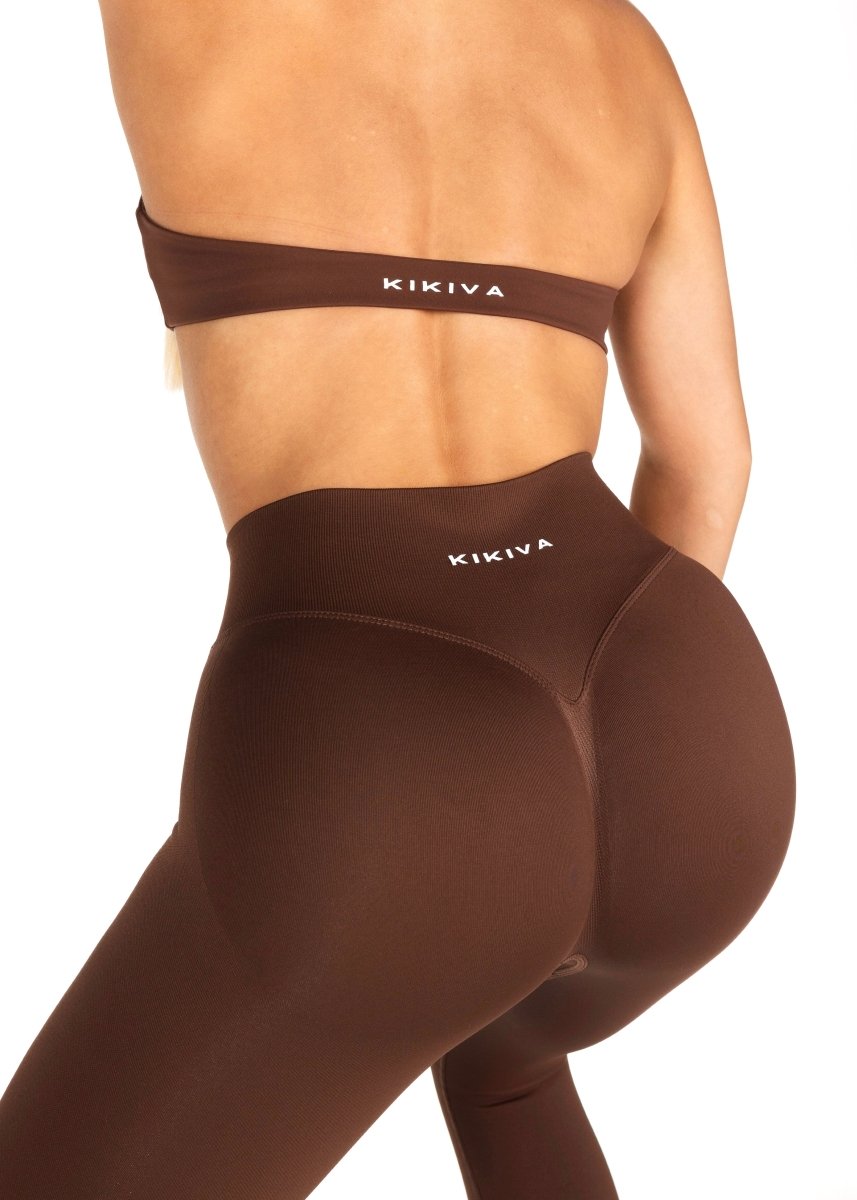 HIGH Dynamic Seamless Leggings - Mocha Brown - Kikiva Collection
