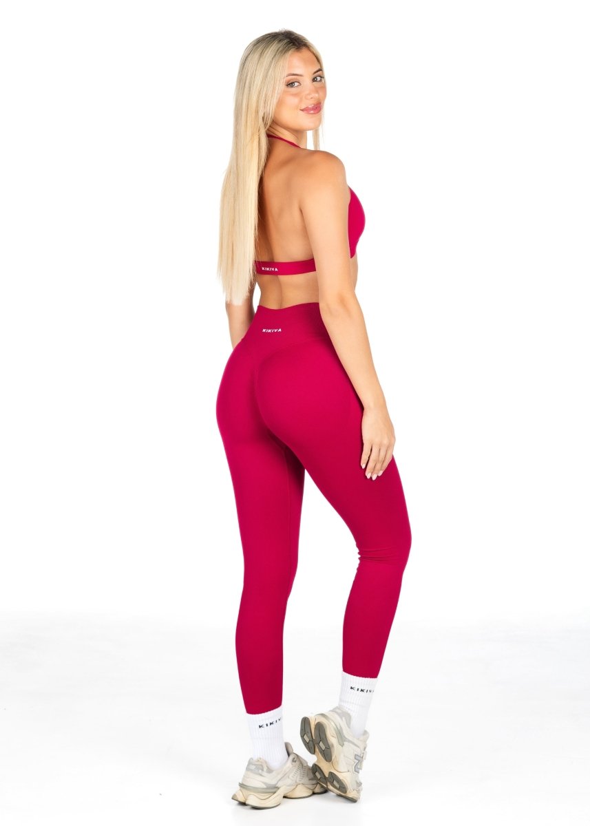 HIGH Dynamic Seamless Leggings - Scarlett Ruby - Red - Kikiva Collection