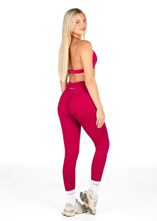 HIGH Dynamic Seamless Leggings - Scarlett Ruby-Red – Kikiva Collection