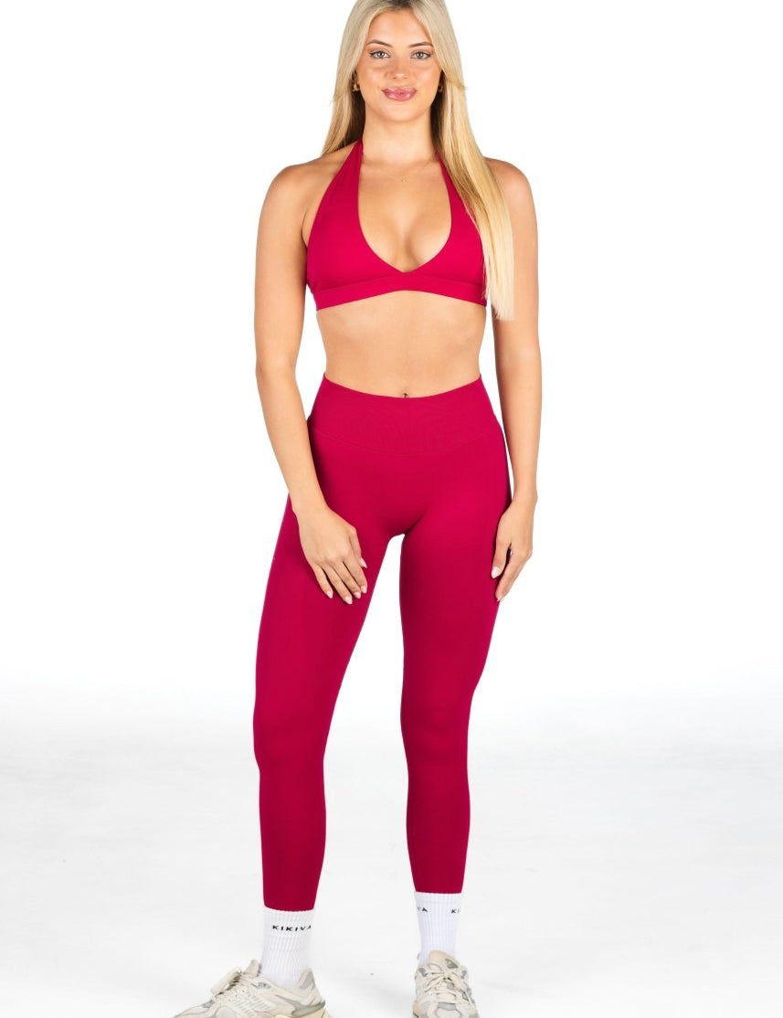 HIGH Dynamic Seamless Leggings - Scarlett Ruby - Red - Kikiva Collection