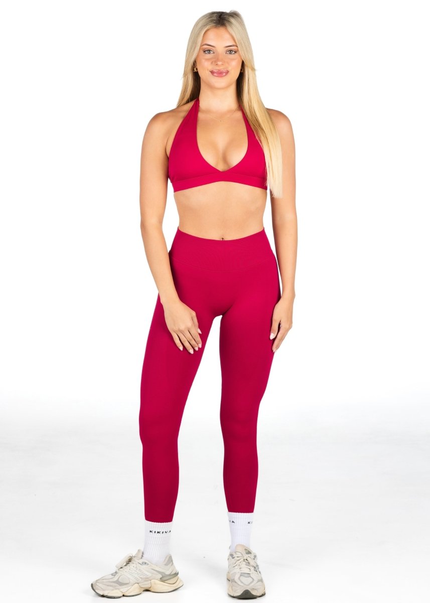 HIGH Dynamic Seamless Leggings - Scarlett Ruby - Red - Kikiva Collection