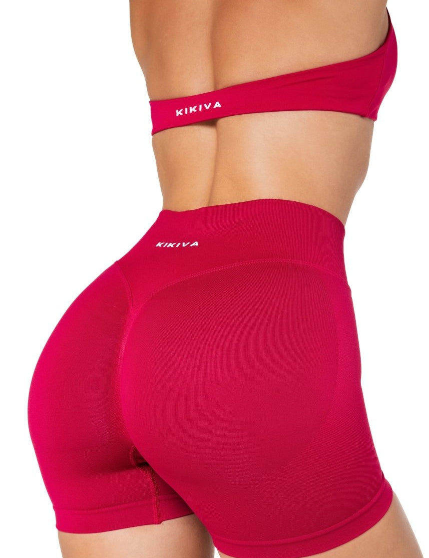 HIGH Dynamic Seamless Short - Scarlett Ruby - Red - Kikiva Collection