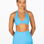 'Infinity' Cross - Back Crop - Aqua Blue - Kikiva Collection