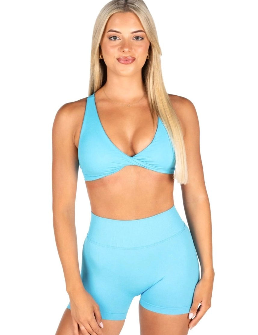 'Infinity' Cross - Back Crop - Baby Blue - Kikiva Collection