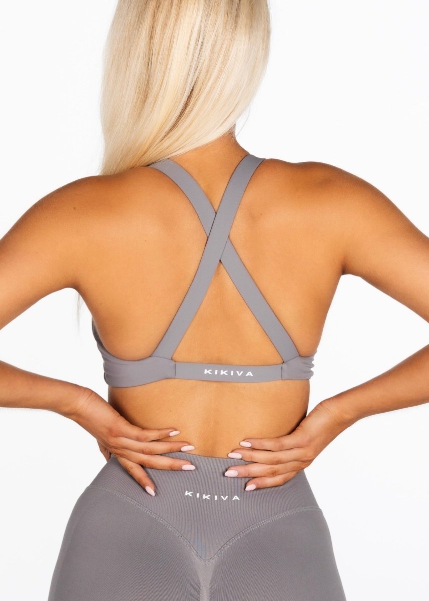 'Infinity' Cross - Back Crop - Grey - Kikiva Collection