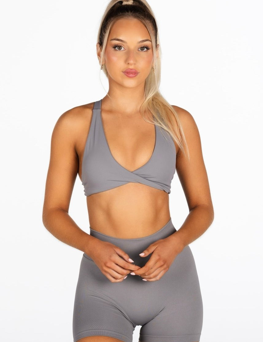 'Infinity' Cross - Back Crop - Grey - Kikiva Collection