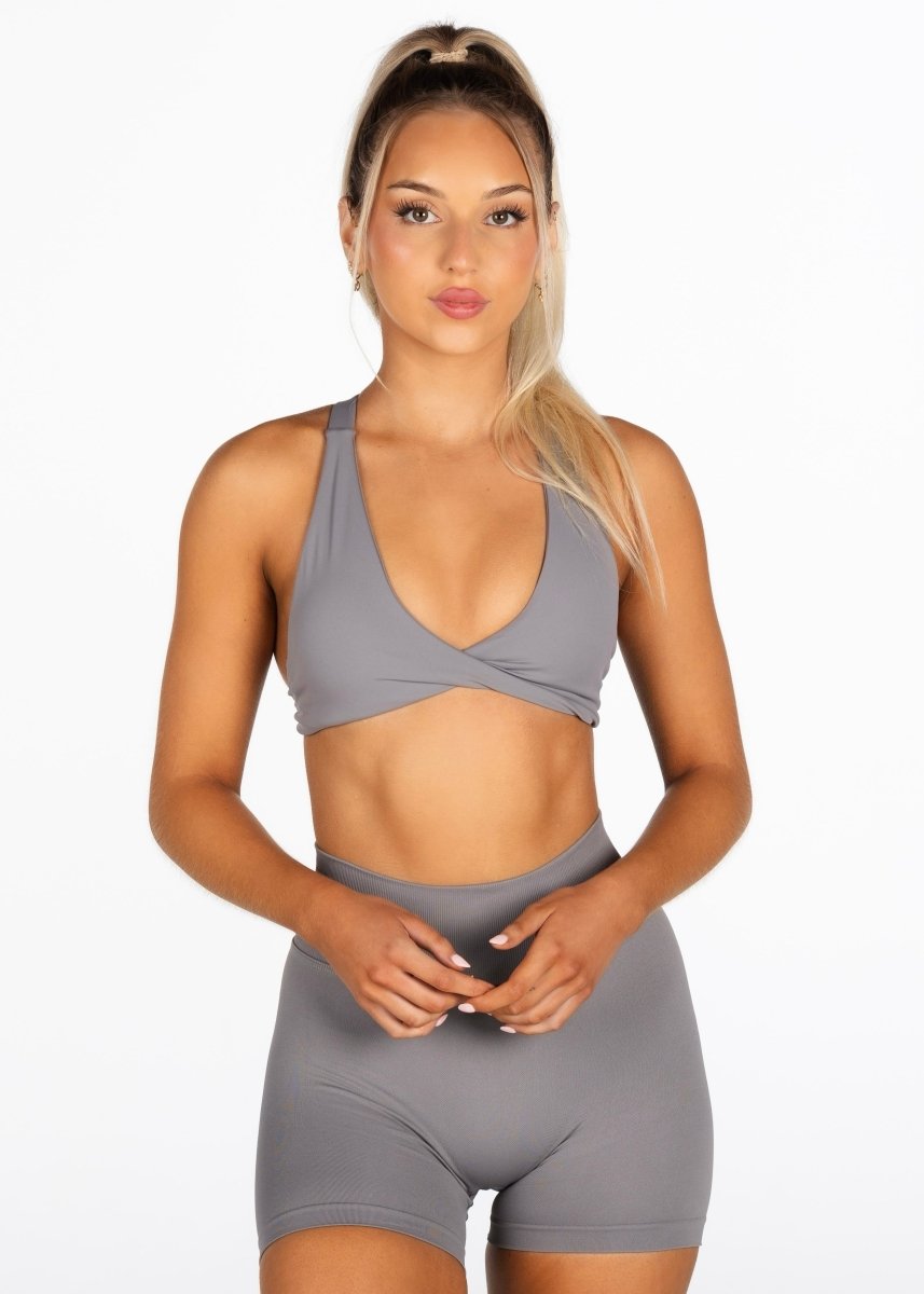 'Infinity' Cross - Back Crop - Grey - Kikiva Collection