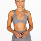 'Infinity' Cross - Back Crop - Grey - Kikiva Collection