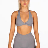 'Infinity' Cross - Back Crop - Grey - Kikiva Collection