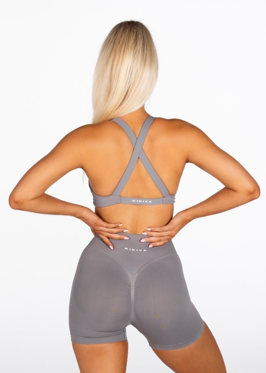 'Infinity' Cross - Back Crop - Grey - Kikiva Collection