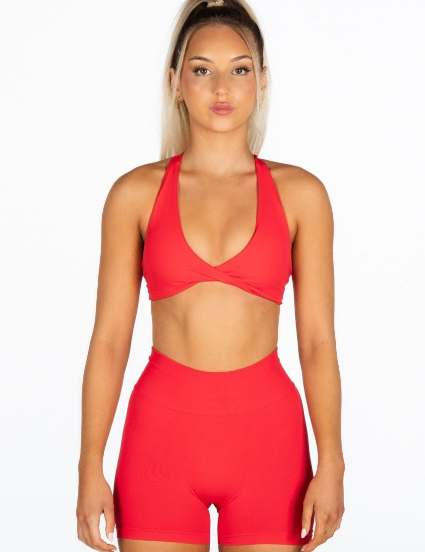 'Infinity' Cross - Back Crop - Red - Kikiva Collection
